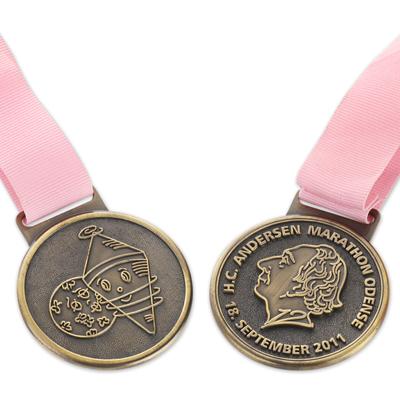 Medaglia con incisione della gara della maratona mondiale di Chicago New York City