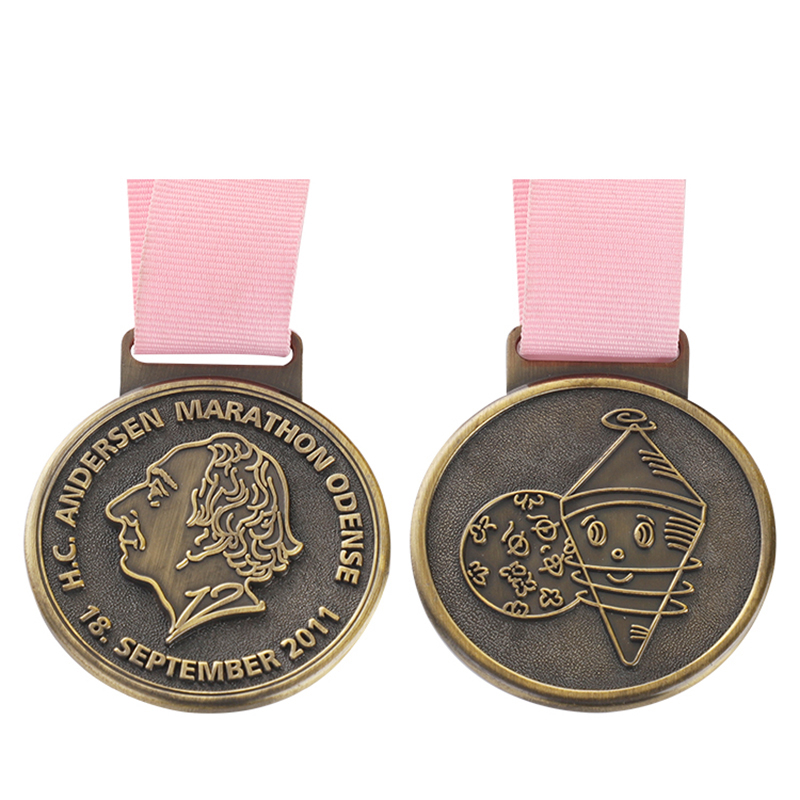 Medaglia con incisione della gara della maratona mondiale di Chicago New York City