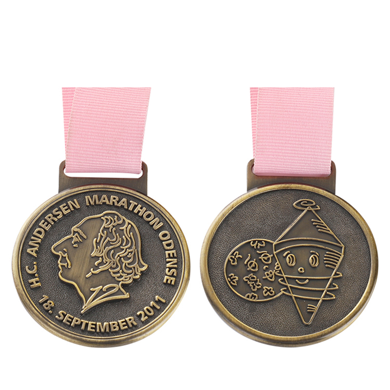 Medaglia con incisione della gara della maratona mondiale di Chicago New York City