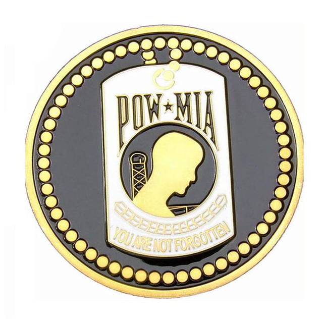 Moneta d'argento in metallo smaltato morbido Aquila americana