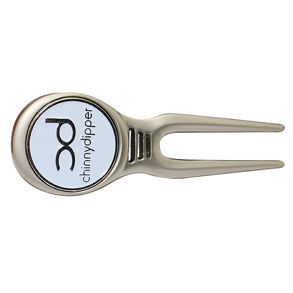 Divot da golf e clip per cappello con logo personalizzato placcato in nichel