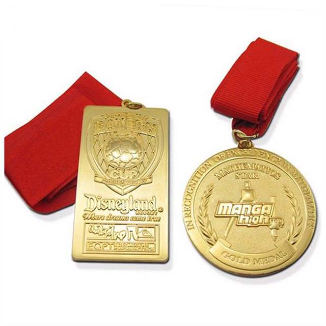Medaglia d'oro in metallo da calcio personalizzato 3D