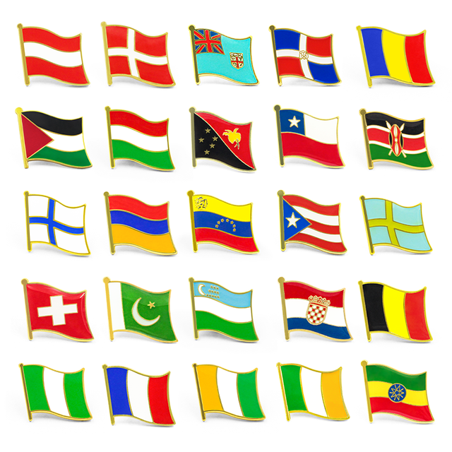 Spilla bandiera smaltata personalizzata