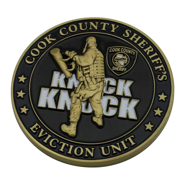 Moneta sfida in metallo smaltato morbido personalizzato 3D