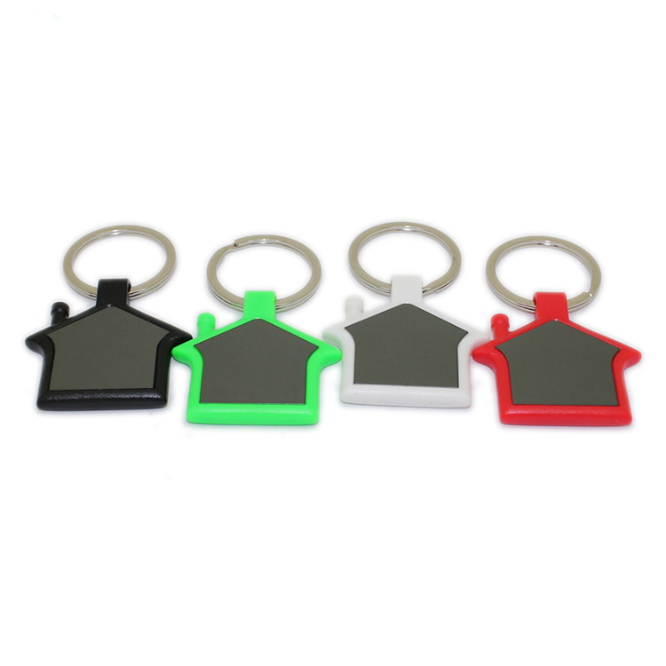 Portachiavi in ​​PVC rigido personalizzato a forma di casa colorata