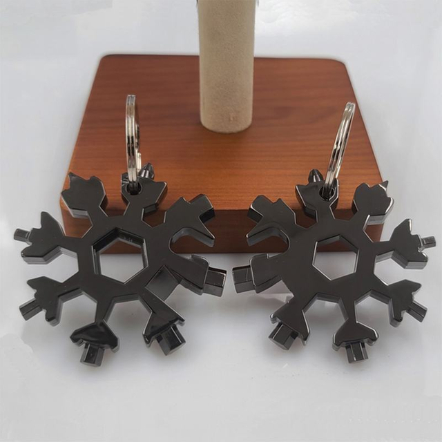 Desuccus 18-in-1 Fiocco di Neve Multi Attrezzo Apribottiglie Fiocco di Neve in Acciaio Inossidabile/Kit Cacciavite Phillips Piatto/Chiave Inglese 